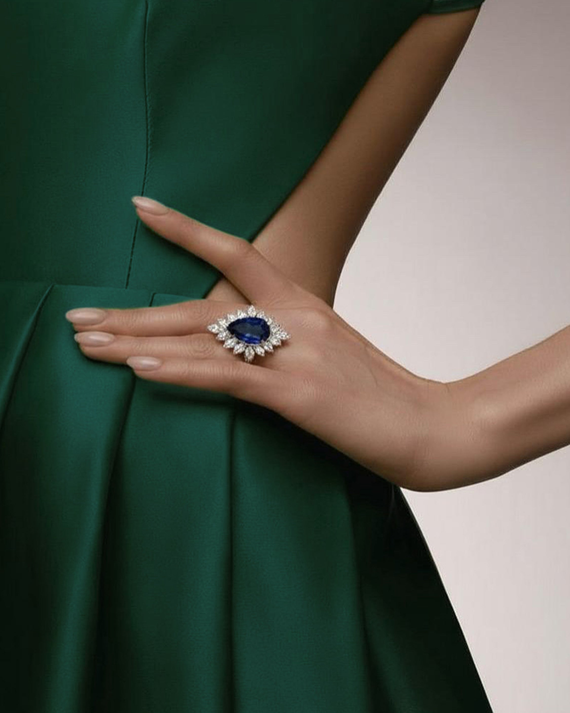 Burma Sapphire Diamond Ring