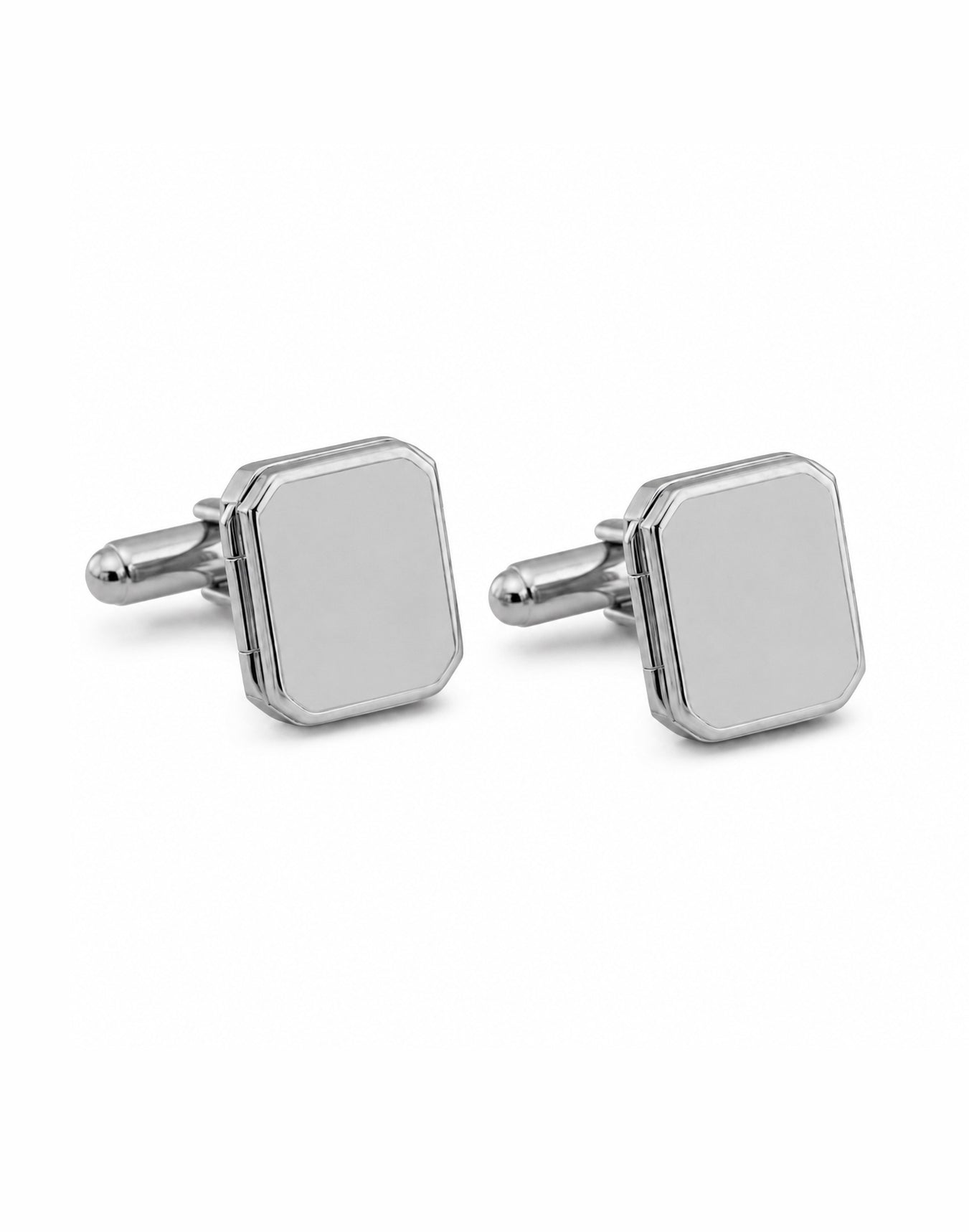 Engravable Sterling Silver Locket Cufflinks